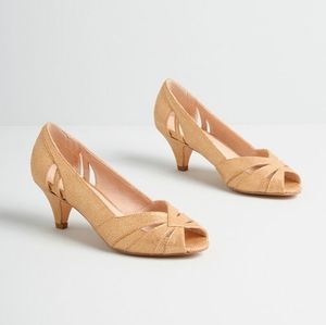 Modcloth From Party to Finish Peep Toe Heels